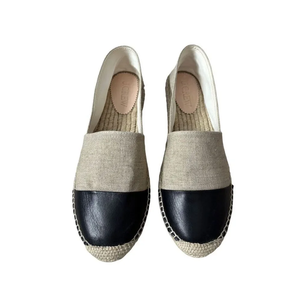 J.Crew cap toe espadrilles‎ linen size 12